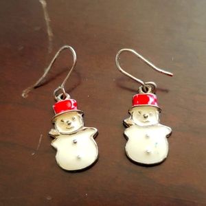 Snowman Earrings
